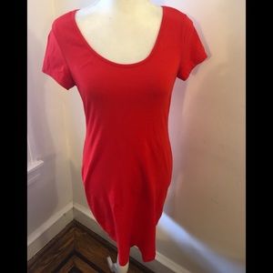 H&M Body Con T-Shirt Dress Red/Orange Size Medium